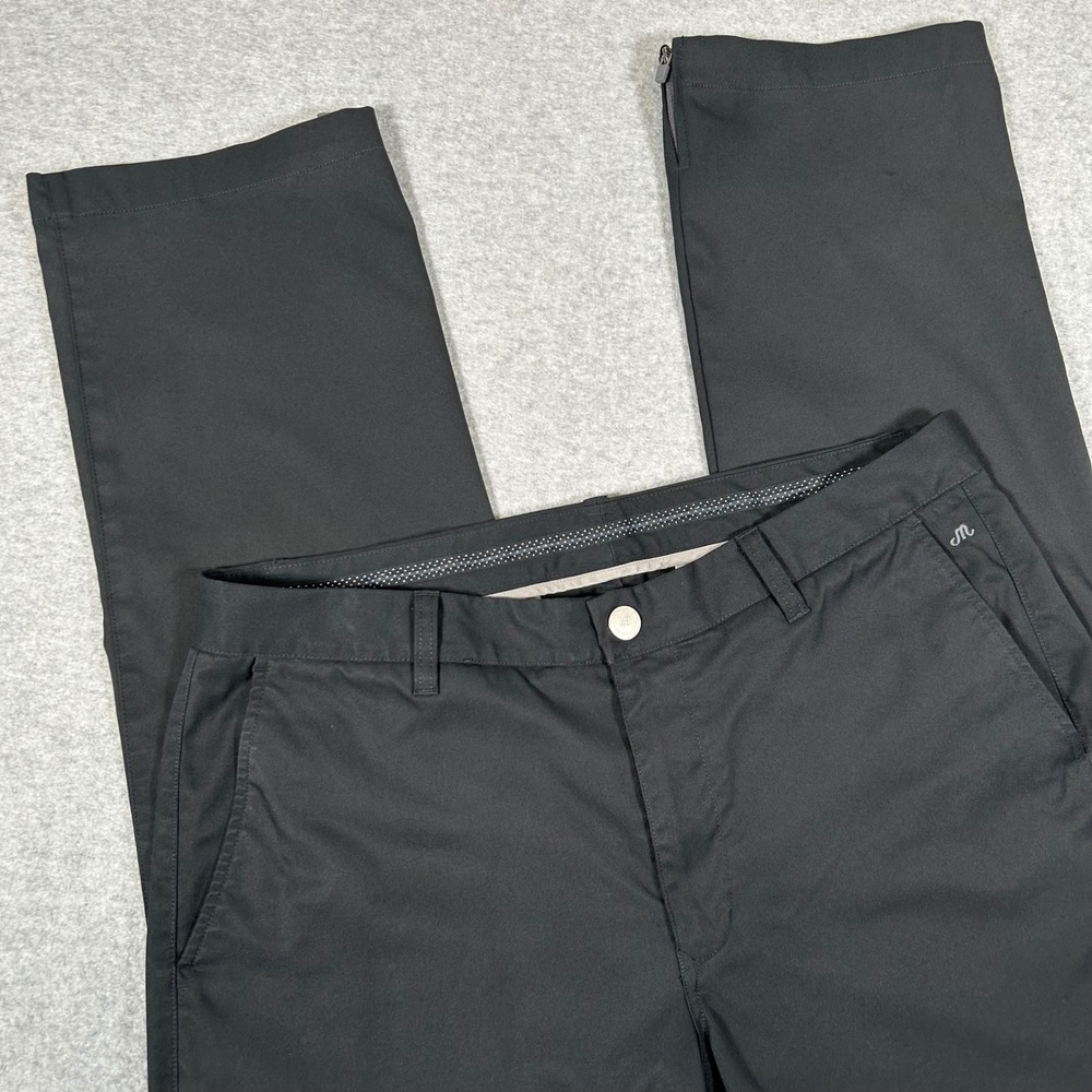 Bonobos Maude Golf Pants‎ Mens 34x33 (Tag 34x33) Black Straight Leg Zip Stretch